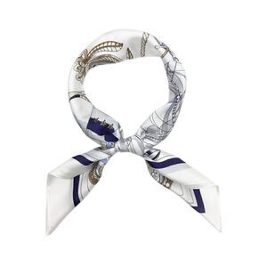 Blue Ship Silky Scarf  